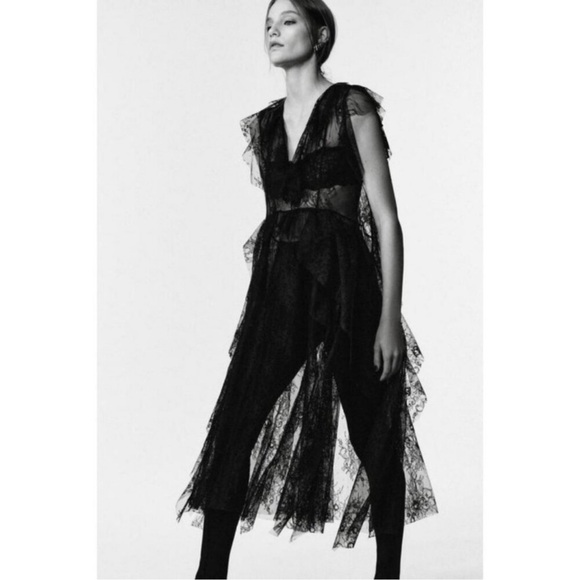 ZARA STUDIO LIMITED EDITION LACE MIDI DRESS - Picture 8 of 15